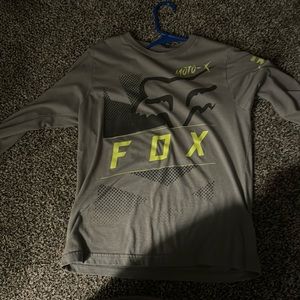 Grey motox fox kids long sleeve tee